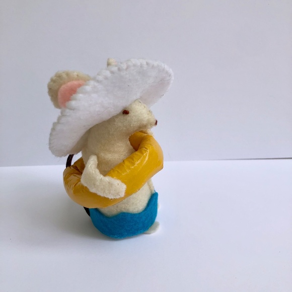 Summer Vacation Mouse Art Doll with Yellow Inner Tube Float - Picture 5 of 7